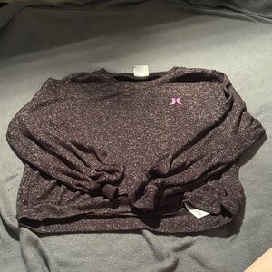 Hurley Heathered Black Crewneck Top